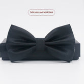 Men's Solid Color Formal Wear Wedding Business Casual Groom Bow Tie